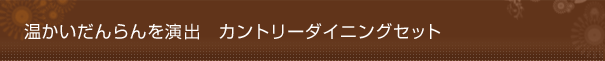 温かいだんらんを演出　カントリーダイニングセット